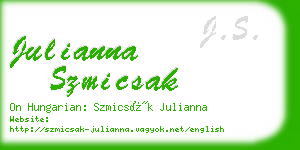 julianna szmicsak business card